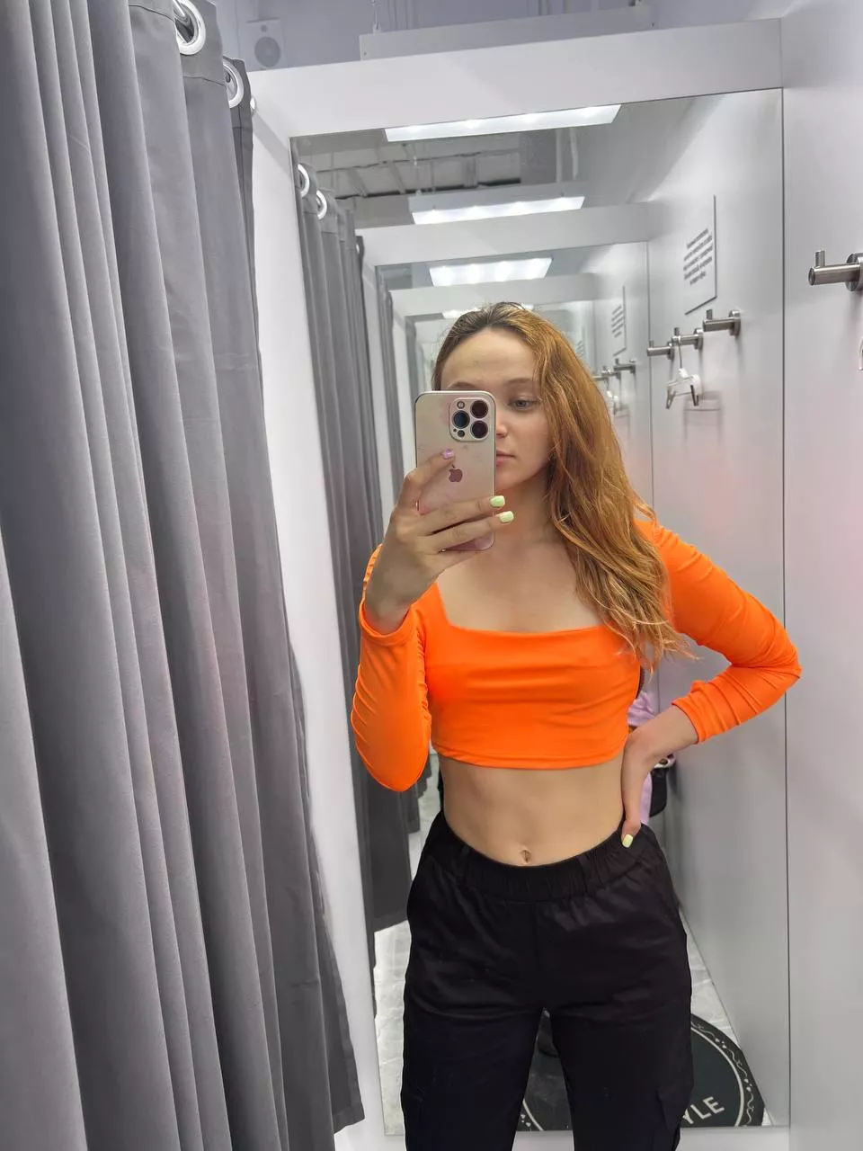Say yes if you want to see a photo of me undressing in the fitting room. Do you like it? Be honest with me