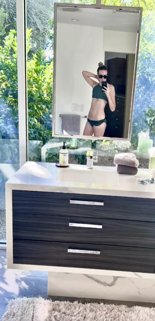 This swimsuit shows of[f] my height in exactly the right ways but I want it off me right now 6’1