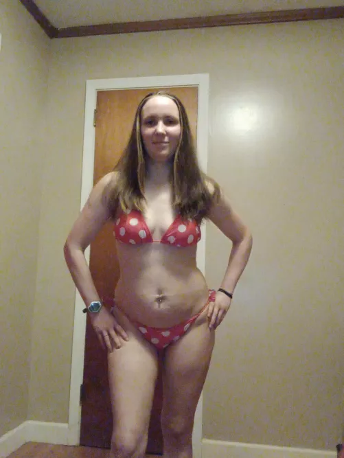 Tiny polka dot bikini