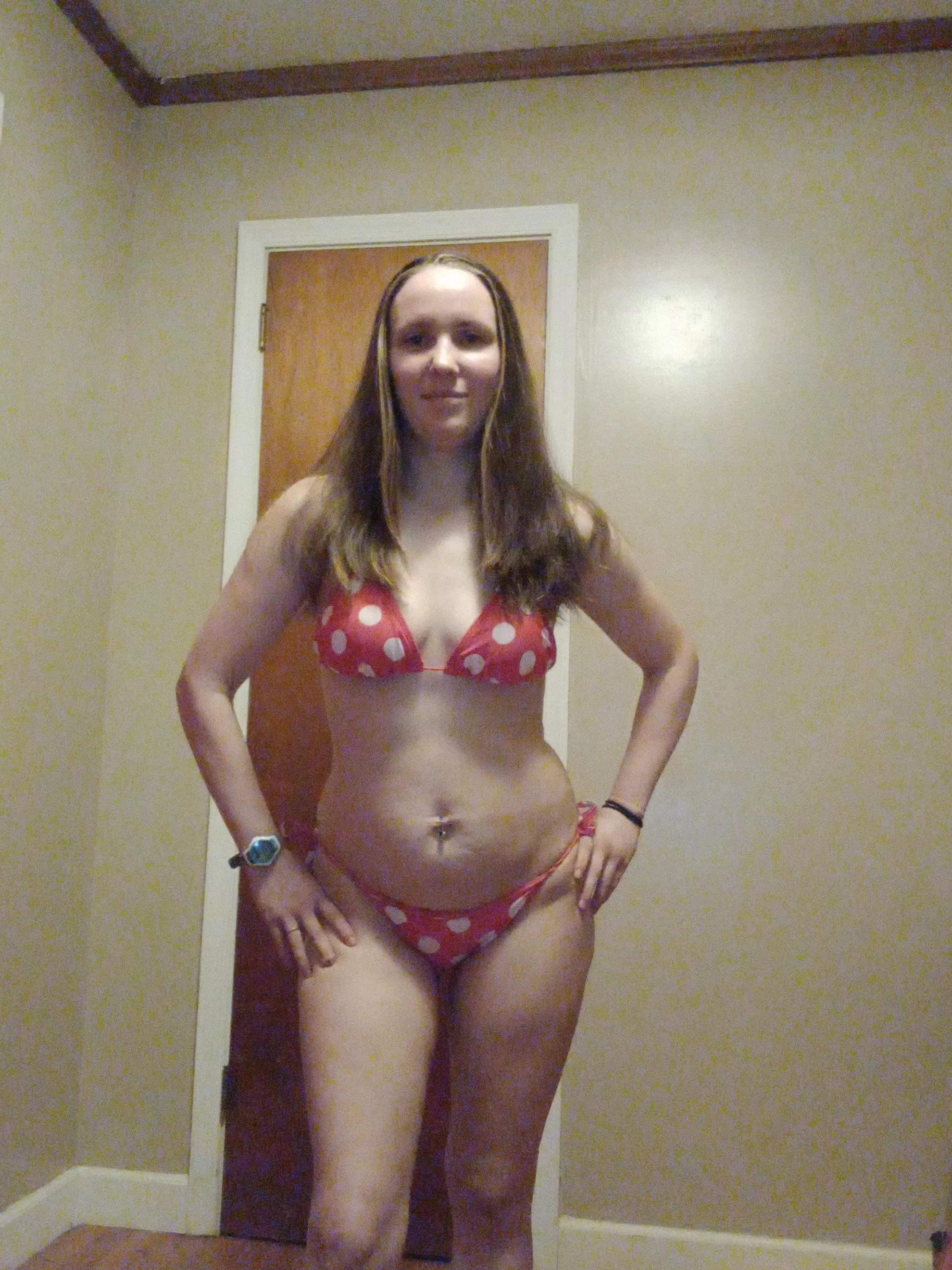 Tiny polka dot bikini