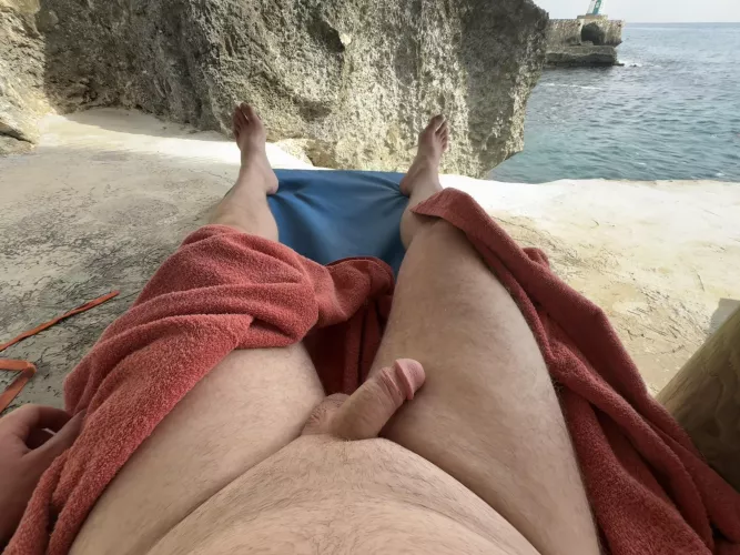 Vacation view while drinking rum punch, in between skinny dipping/snorkeling.