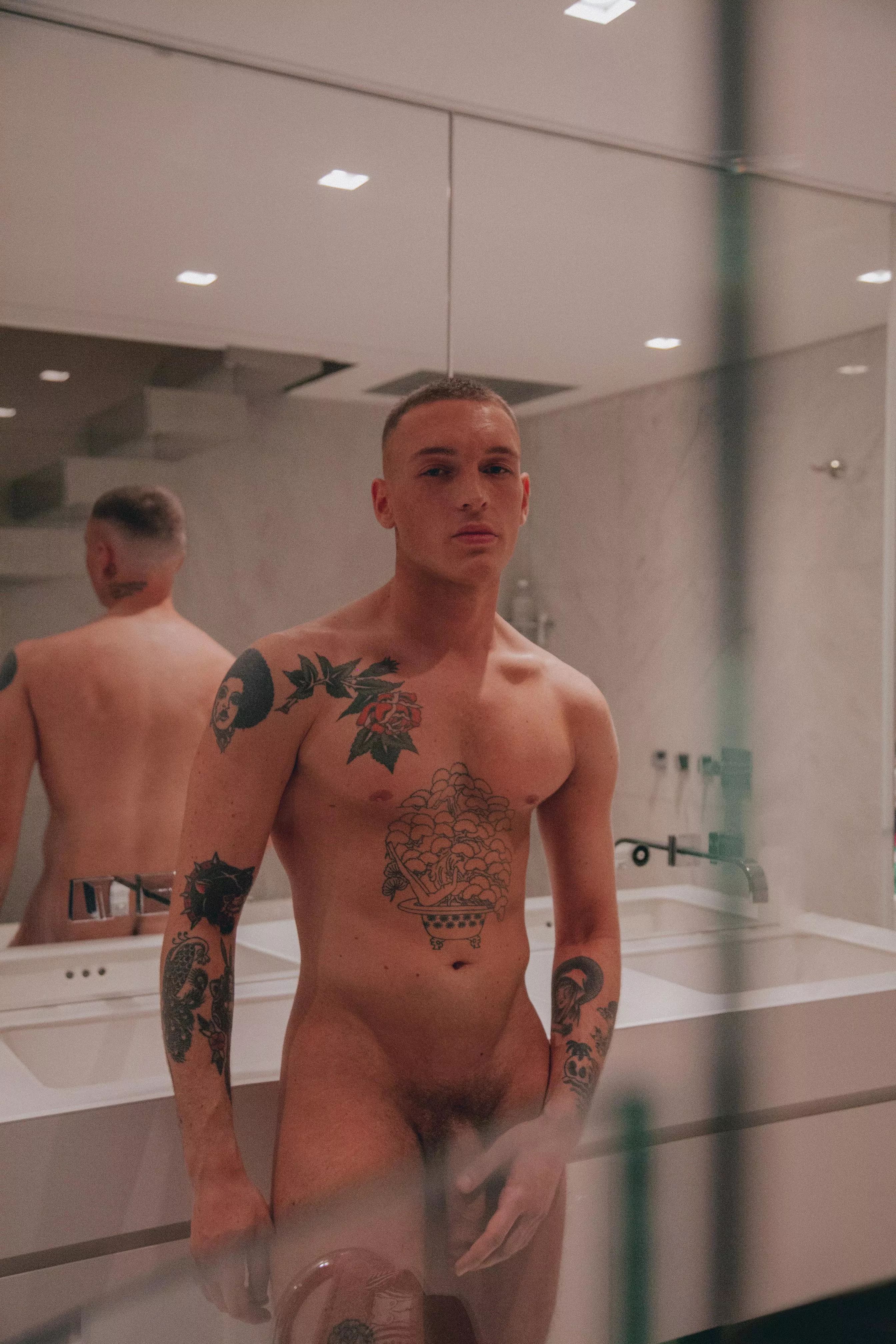 You wanna fuck before, during, or after my shower bro? 😈