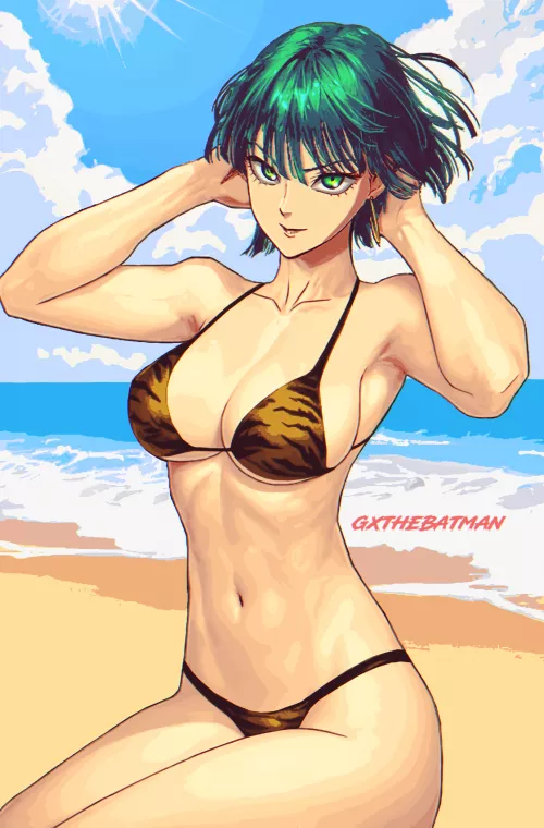 Fubuki in a Tiger Bikini [One Punch Man]
