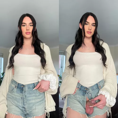 We just got home from our first date and I pull out my GIRL COCK! What's next?… 👀💛