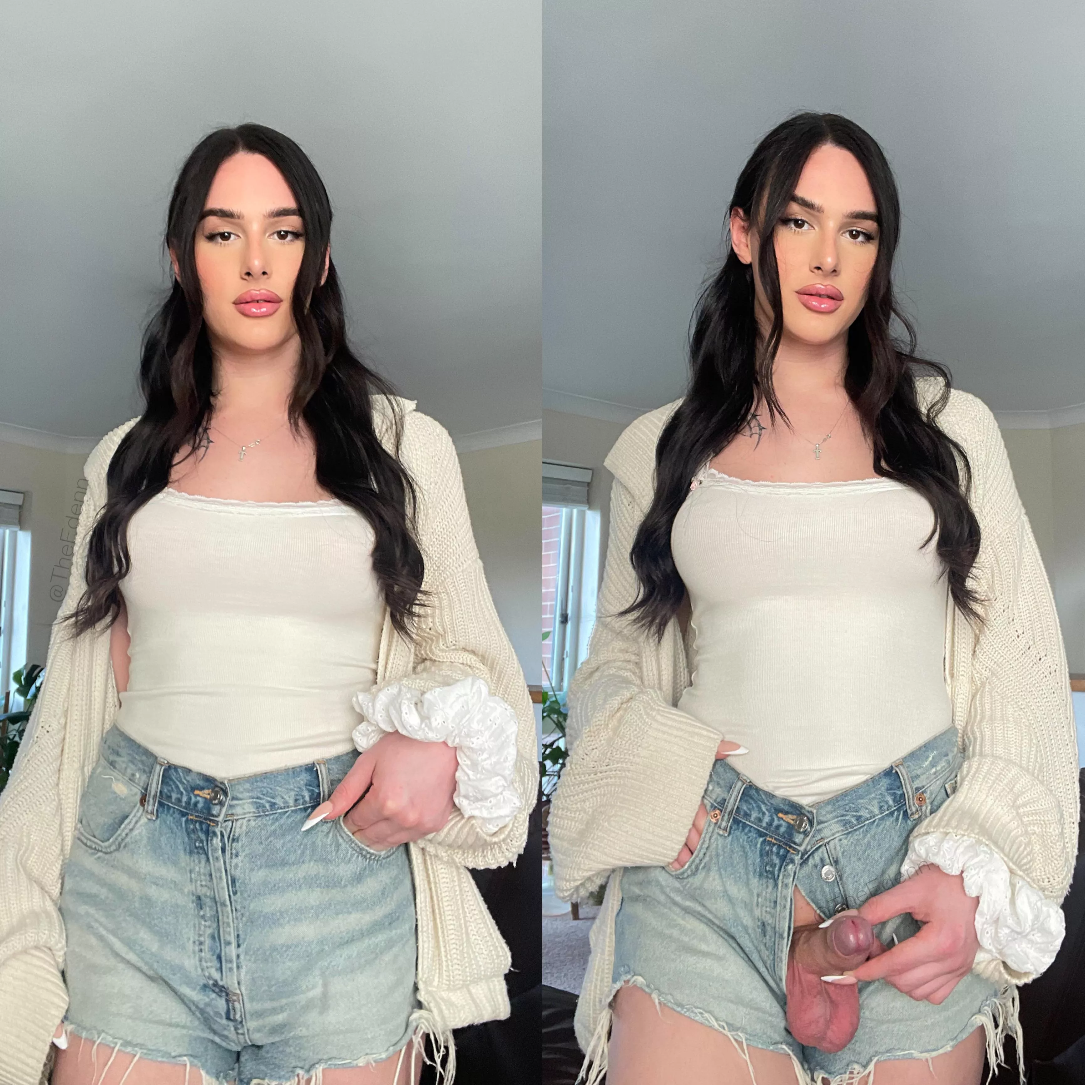 We just got home from our first date and I pull out my GIRL COCK! What's next?… 👀💛