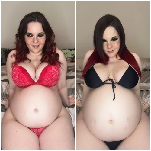 4 months vs 9 months pregnant