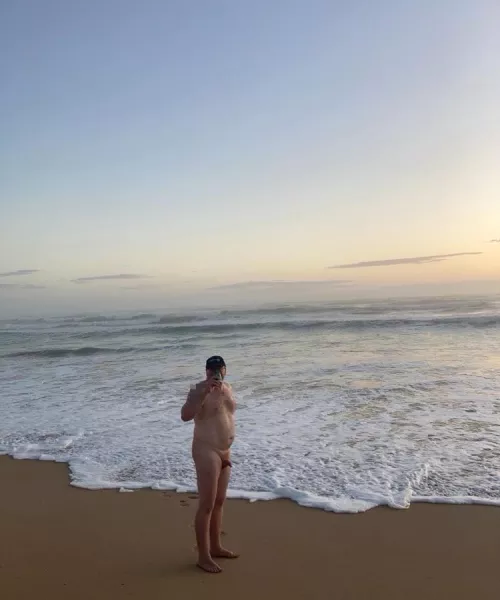 Aussie beach at sunset 