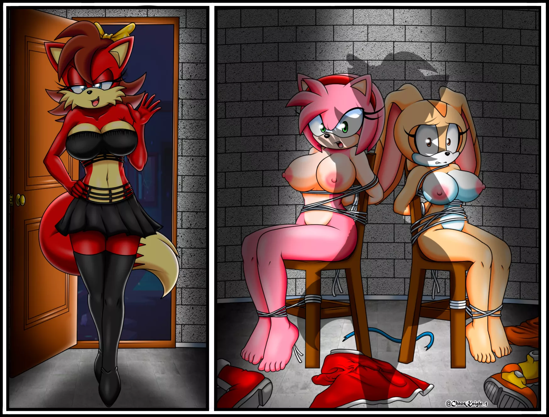 [Commission] Amy & Cream Kidnapped by Fiona, by ChaosKnight_1