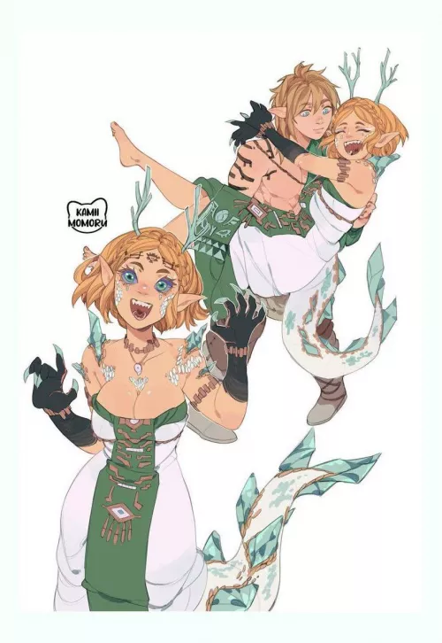Dragon girl Zelda is so adorable (Kamii mlmoru)