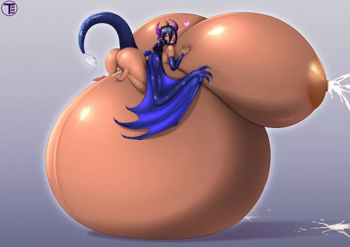 Dragon Gorl doesn't think she's pregnant enough, thoughts? (@Timaeus_art)