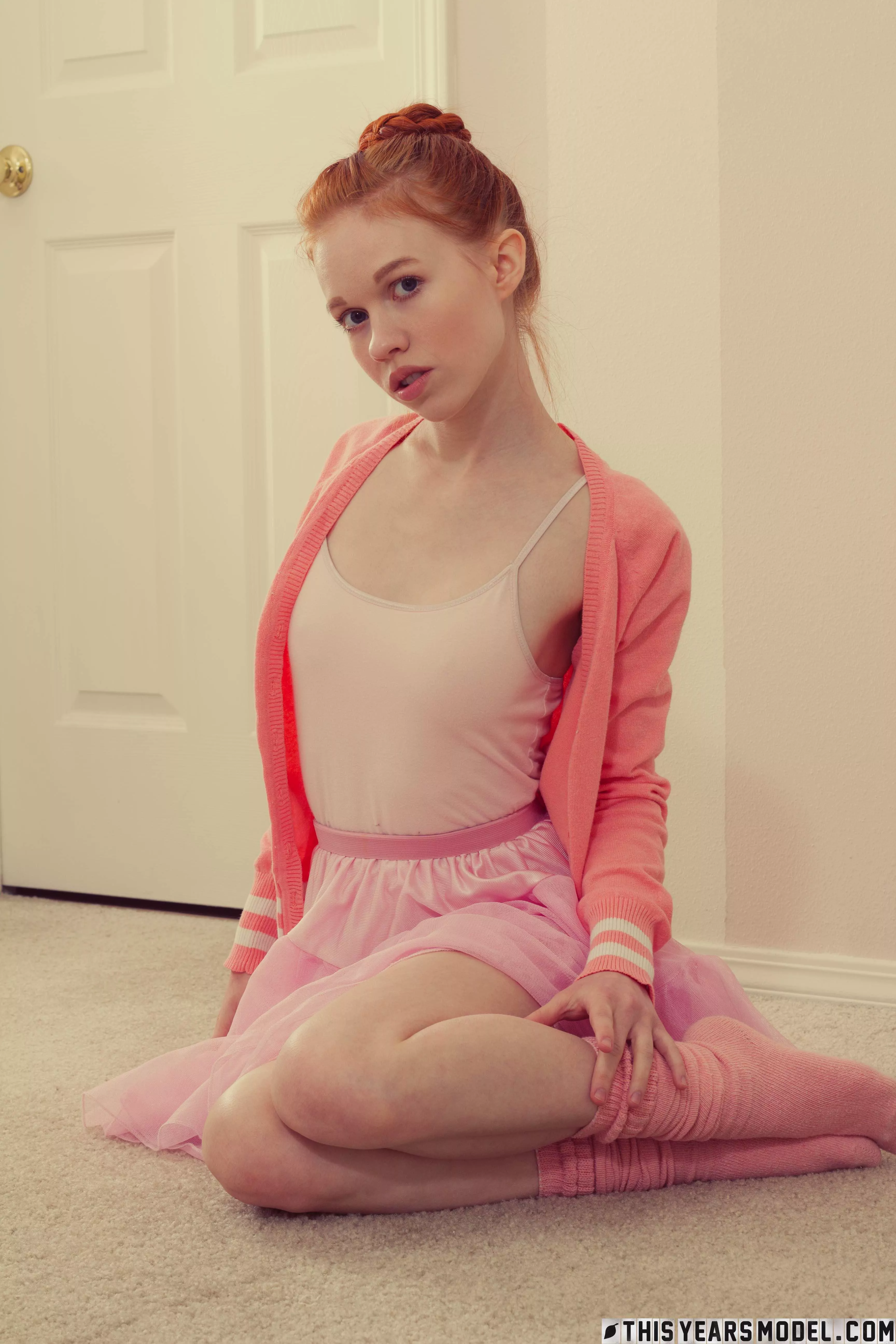 Get your cocks out,cum on her.