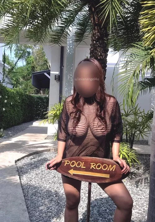 I am Going to Play Pool and Distract Everyone With My Big All Naturals!