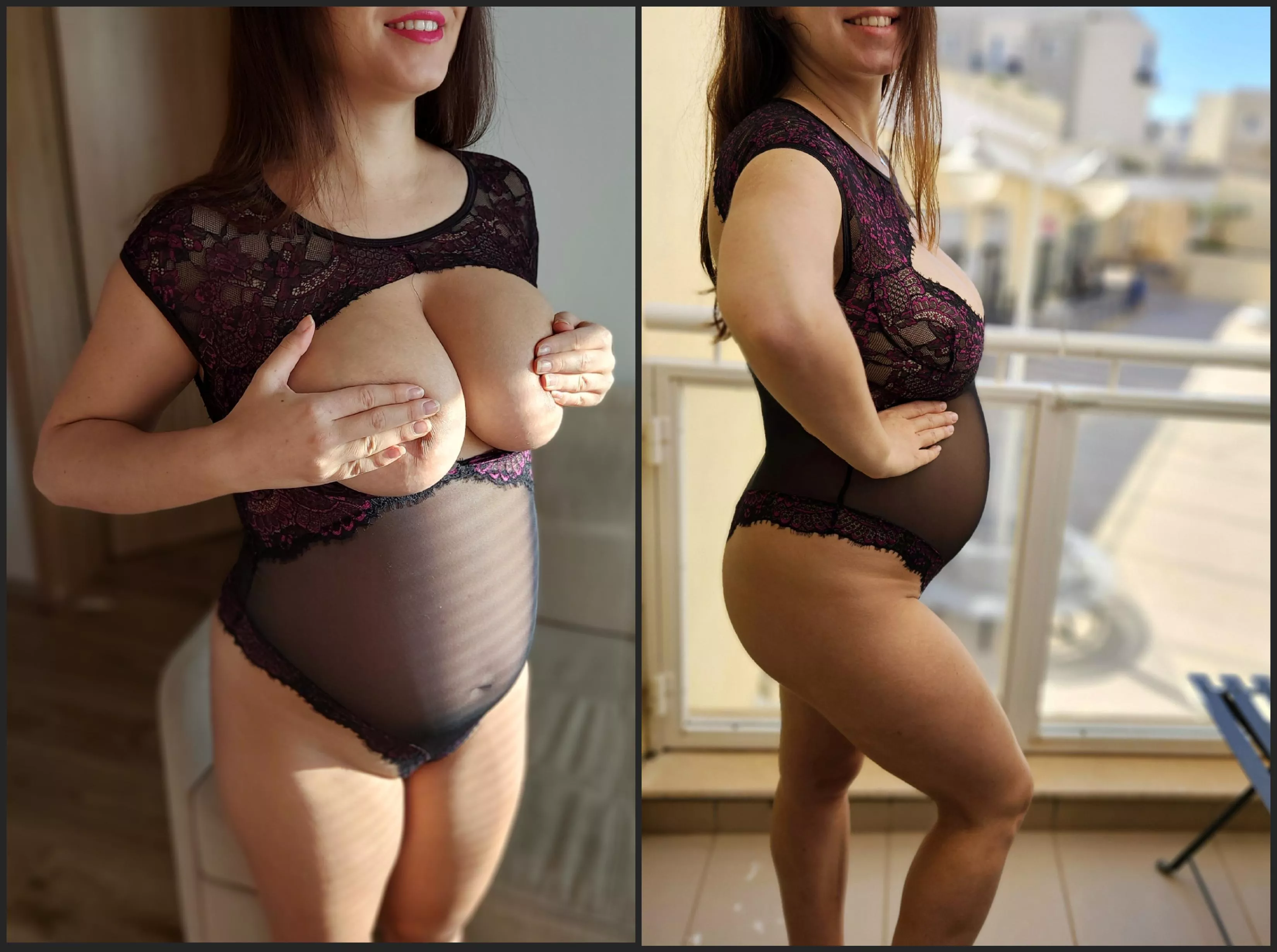 I wore this bodysuit during my previous pregnancy and now, what do you think? 