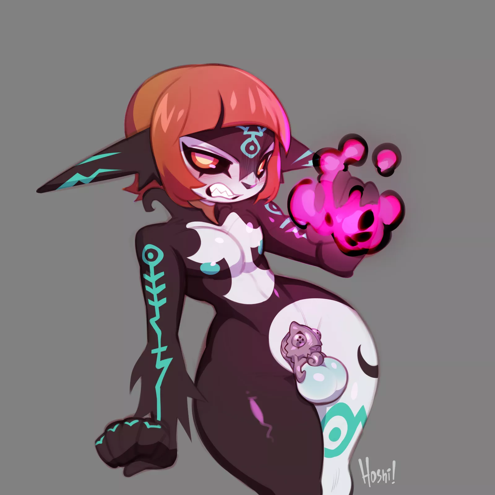 Imp Zant in matching chastity