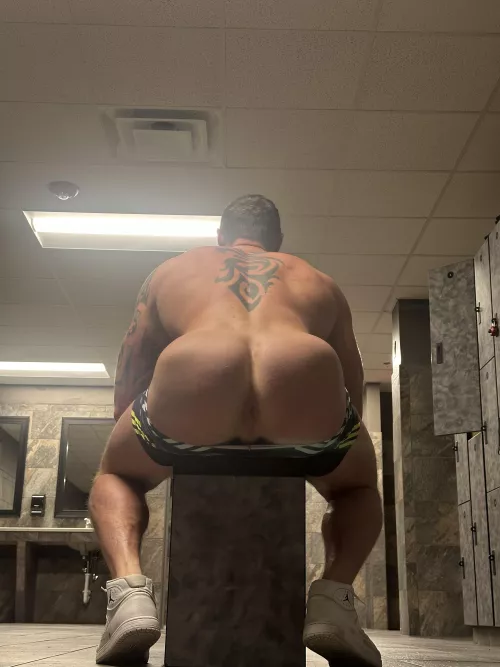 Locker room stretch