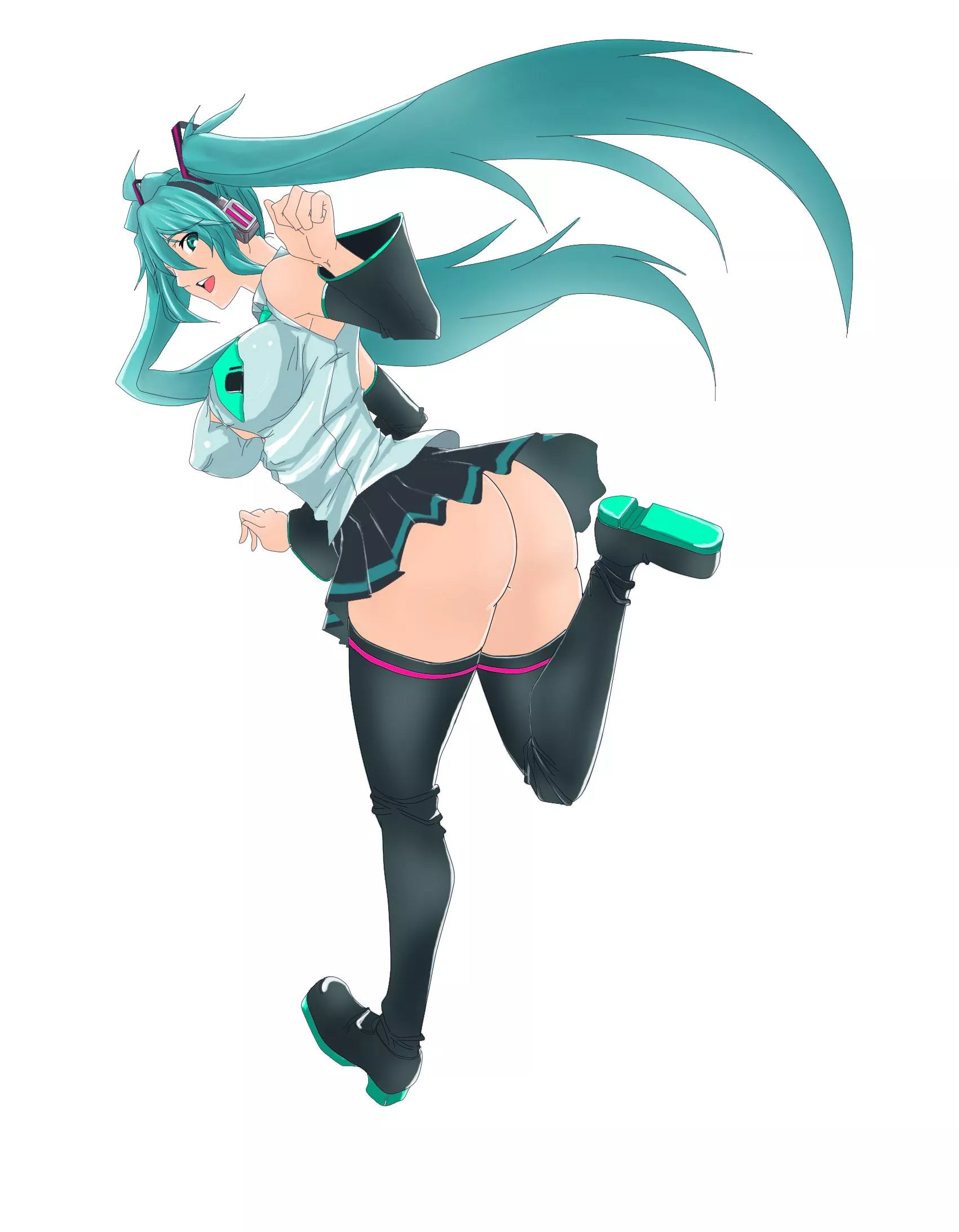 Miku want to be Aqua (she is without panties)