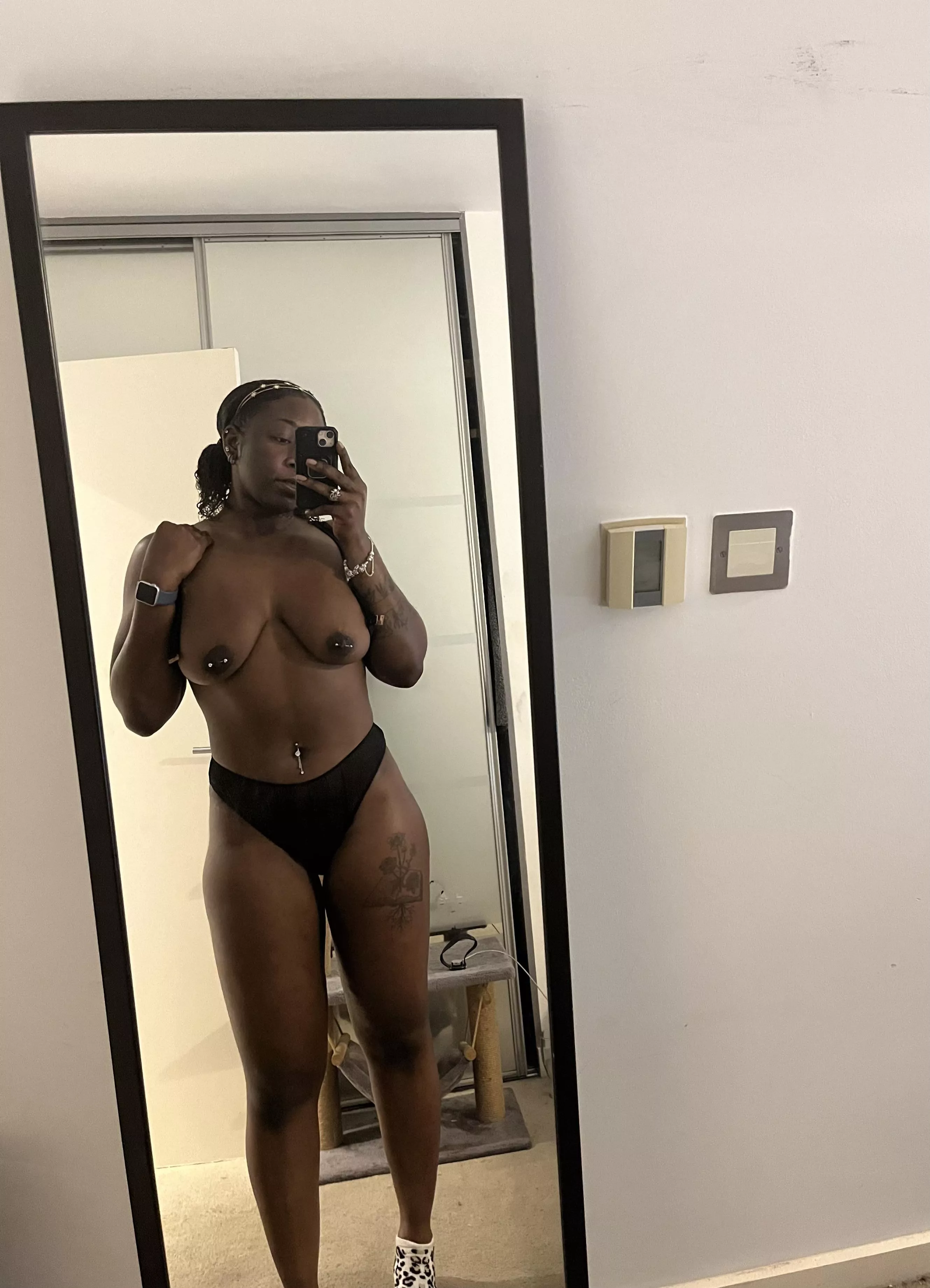 Believe it or not but the underwear is crotchless 😈😋