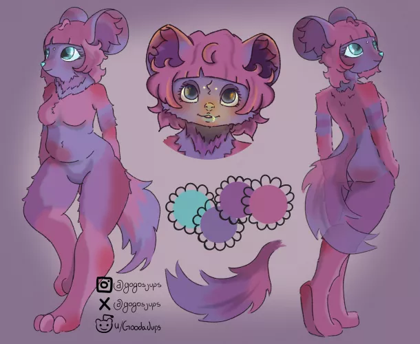 Draw a reference sheet for your fursona or furry oc for $12