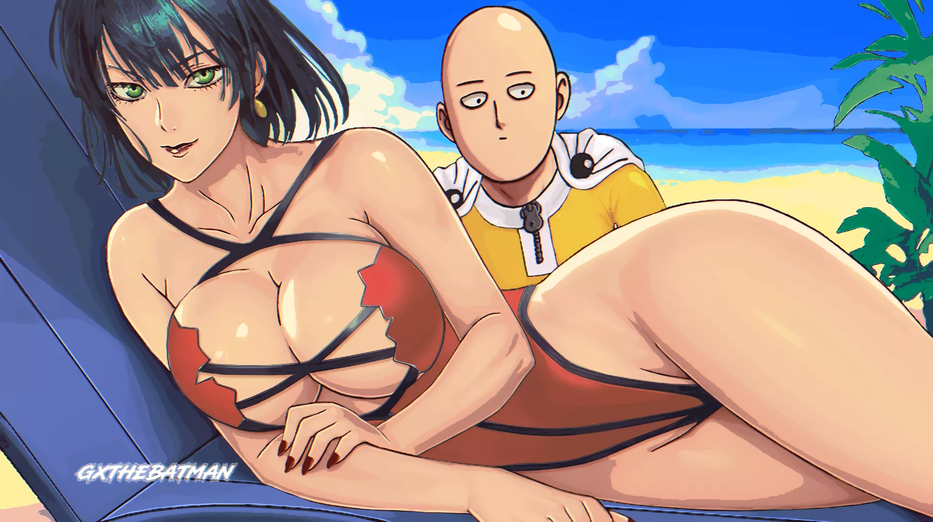 Fubuki and Saitama fanart [One Punch Man]