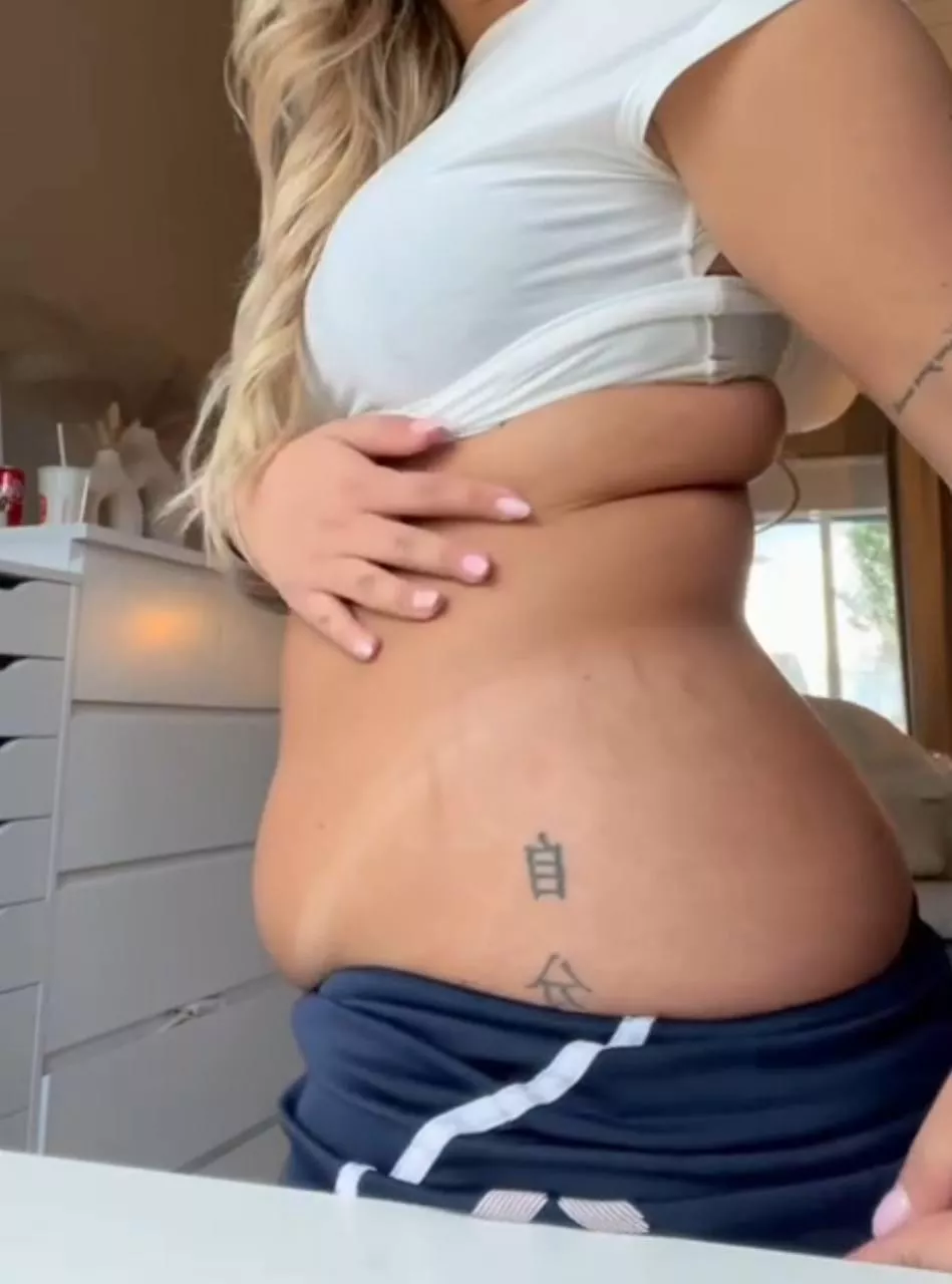 Got some new stretchmarks from my recent stuffing 