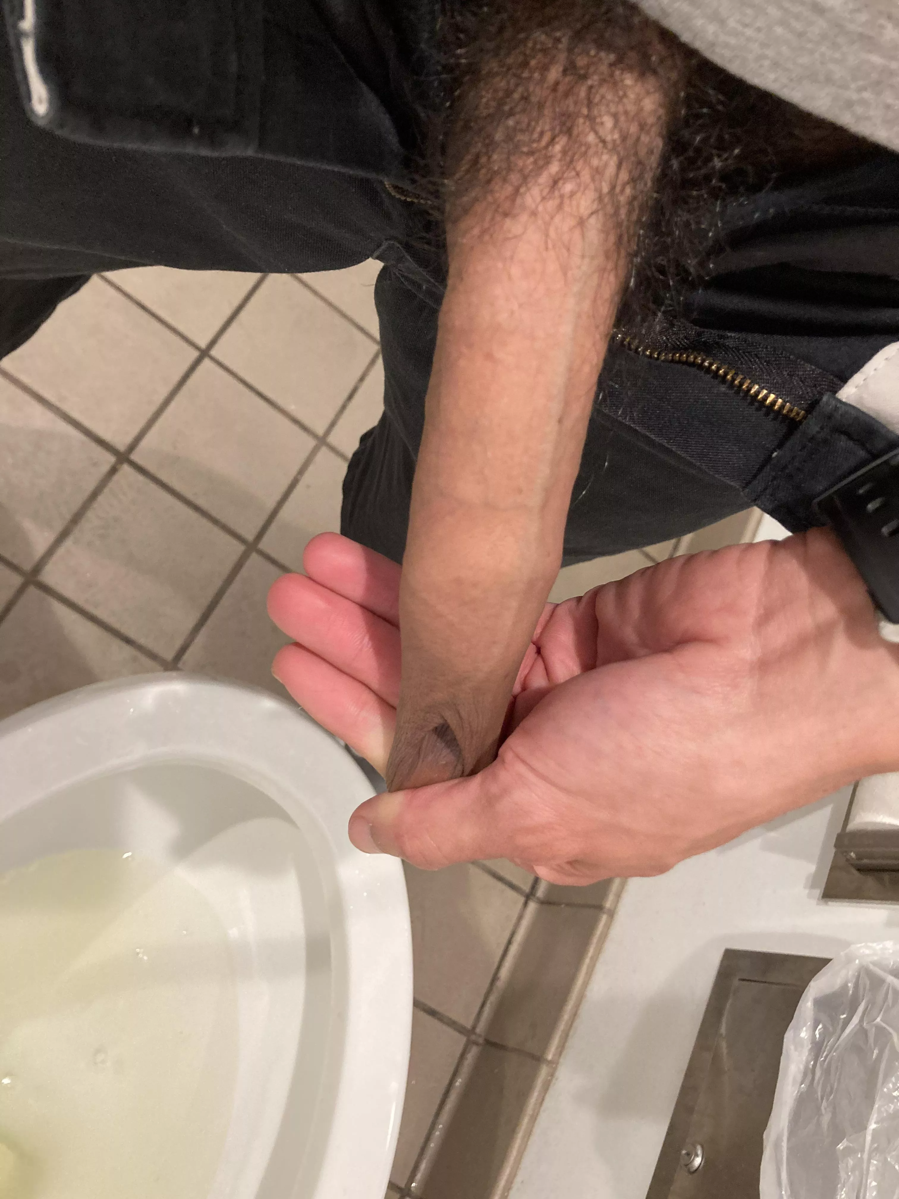 I always catch guys staring at the urinals… I wonder why?