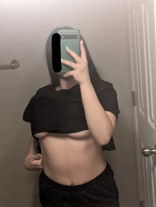 I don't think I'll wear a bra to work today, what do you think? 