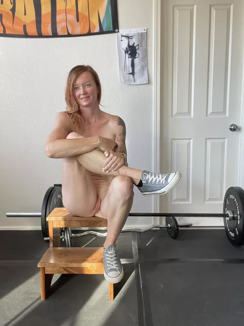 Just relaxing after a workout