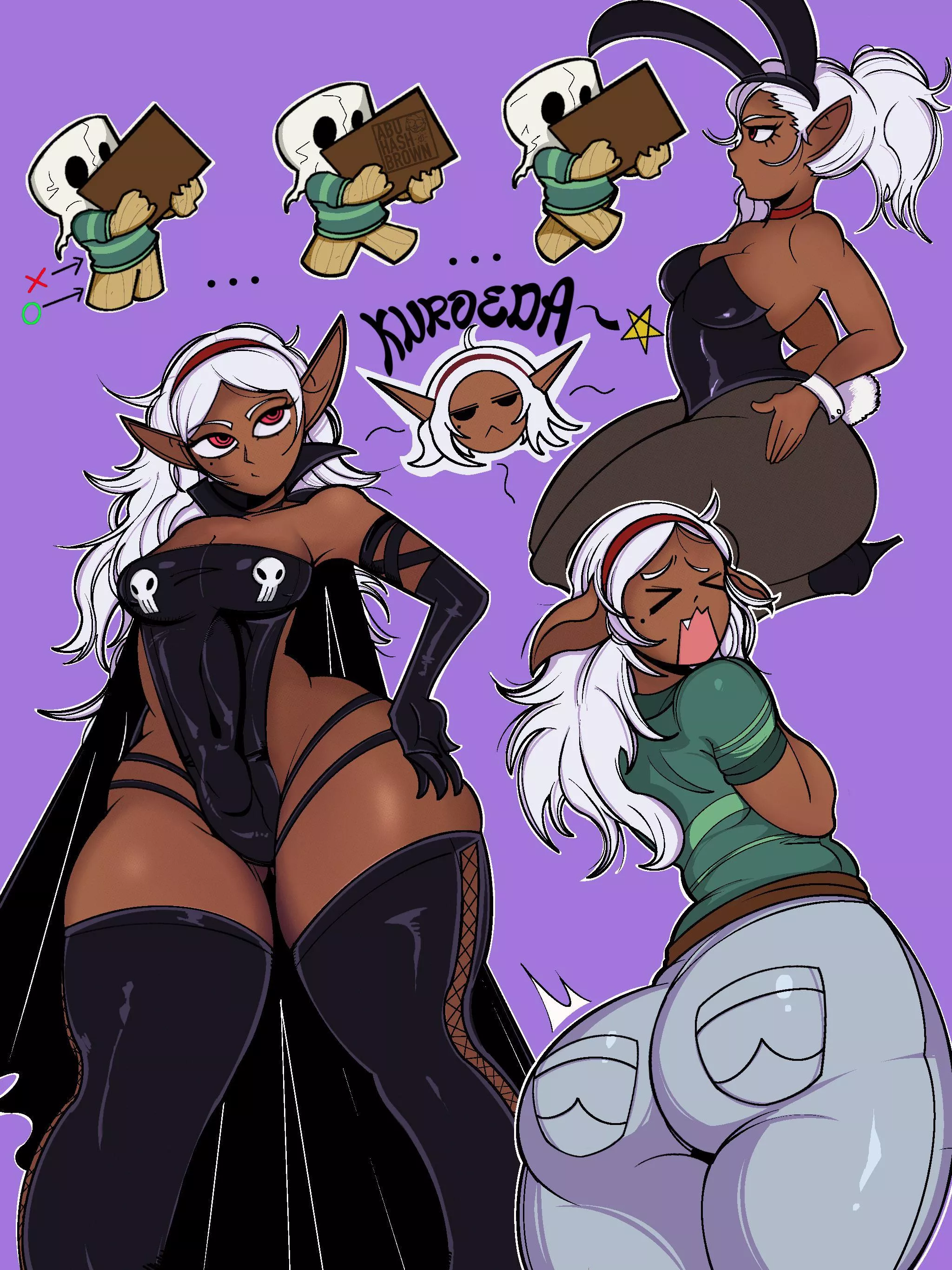 Kuroeda in several outfits 🫶(@abuhashbrown) [plus sized elf]