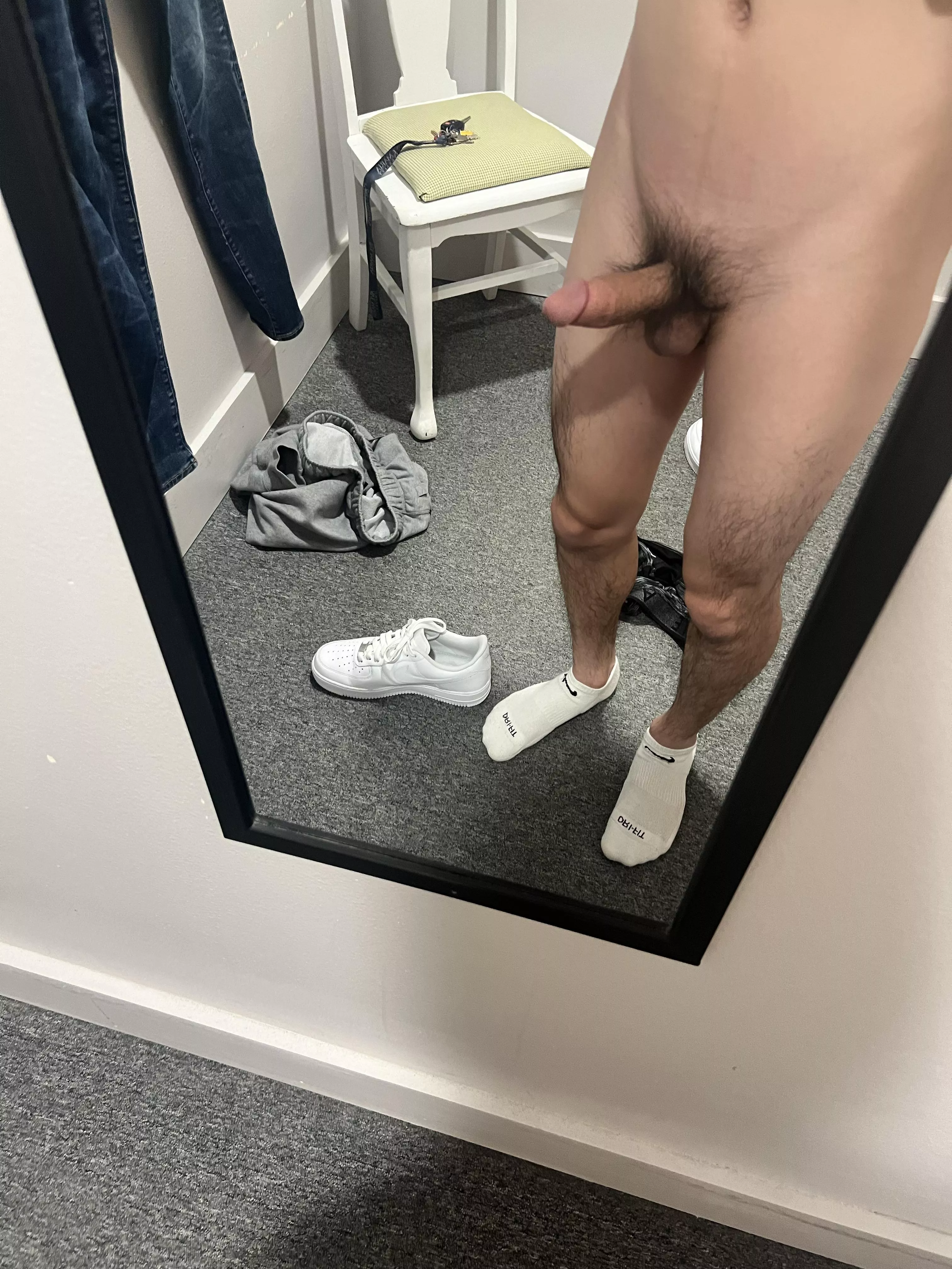 Left the changing room door open