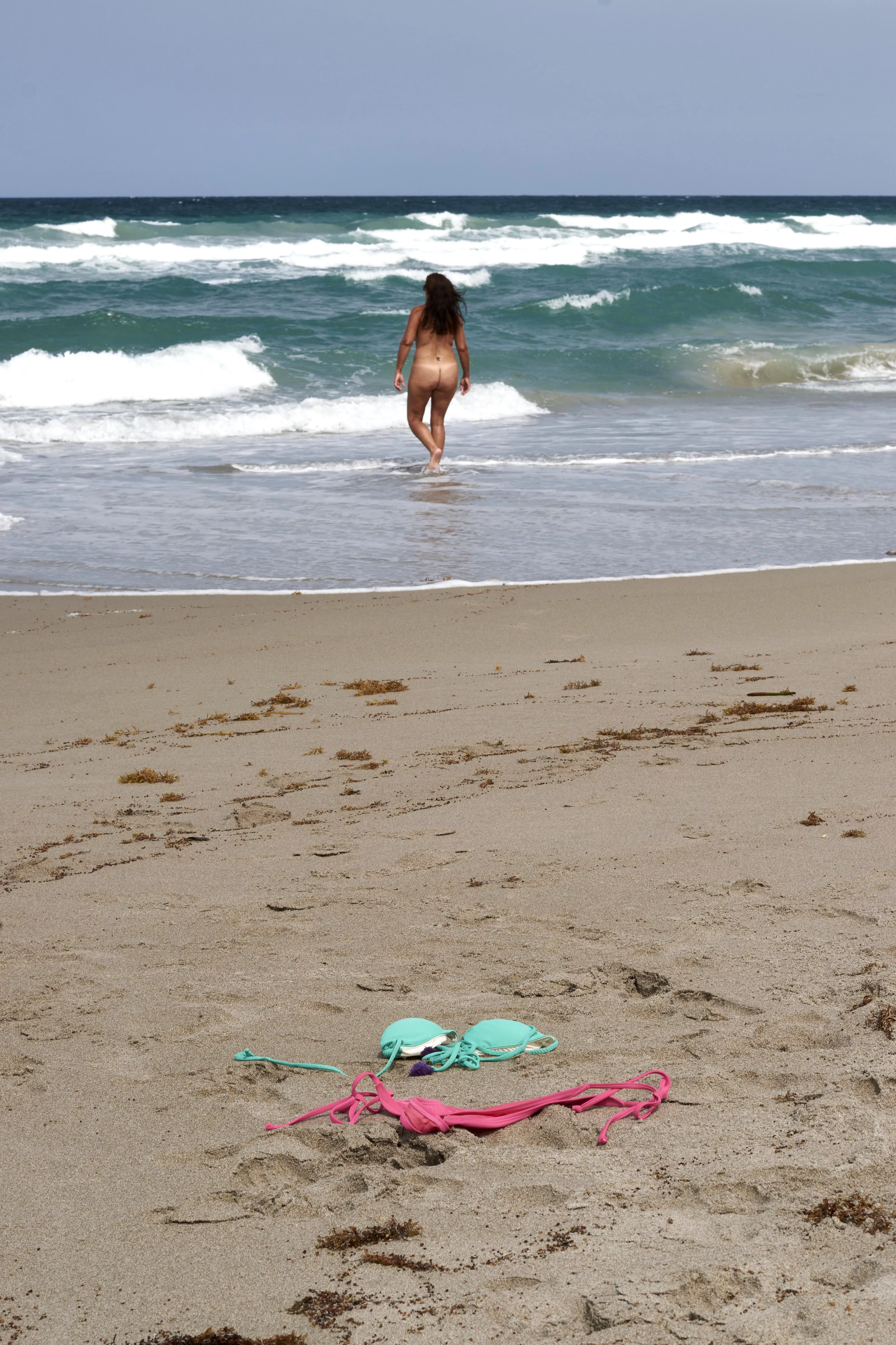 Making her own nude beach