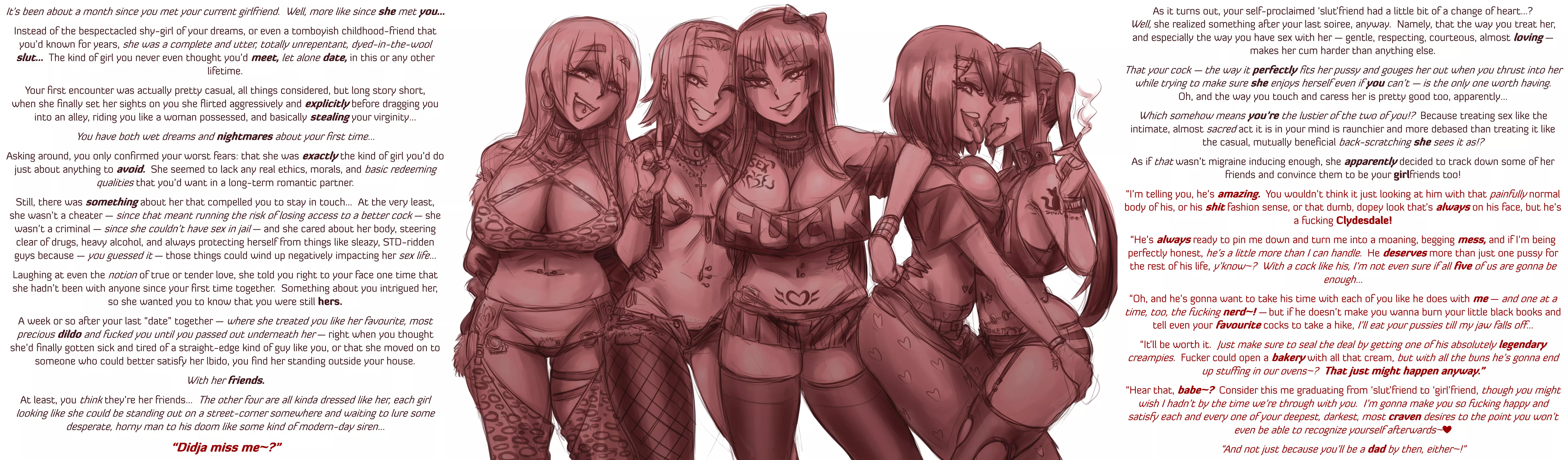 [MxF...xFxFxFxF] Meet the gangbang [RE-UPLOAD][Femdom][Total Slut][Oddly Loyal?][Big Nerd Dick][Boyfriend Pimping][Impending Orgy][Reverse Gangbang][Impregnation][Good End...?][Collab][Artist: karmaniac] 