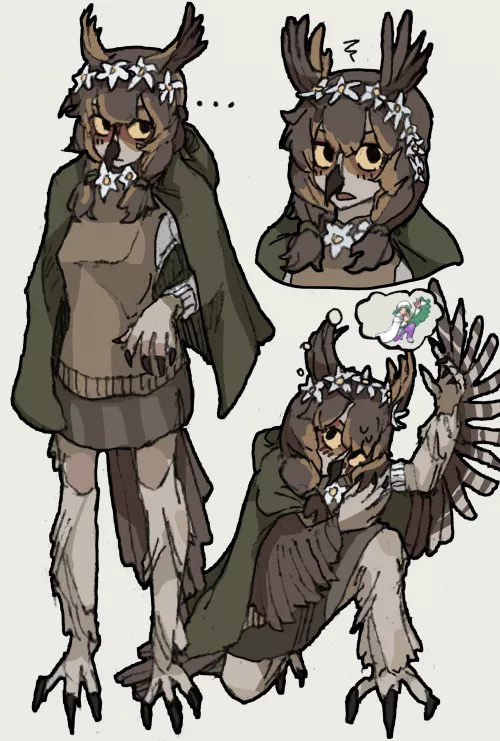 owl girl by me