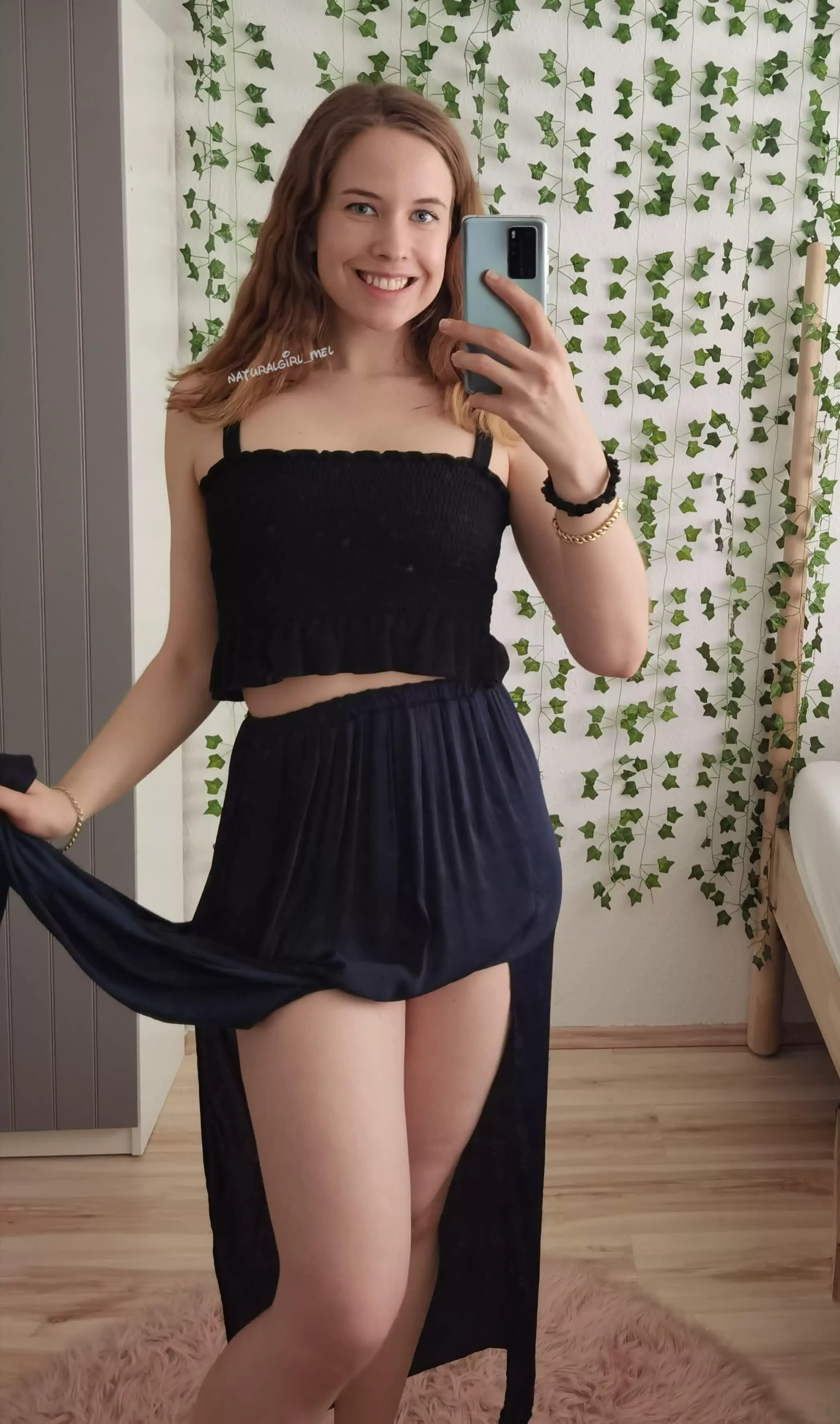 This girl is ready to wear her short dresses and skirts again [F]