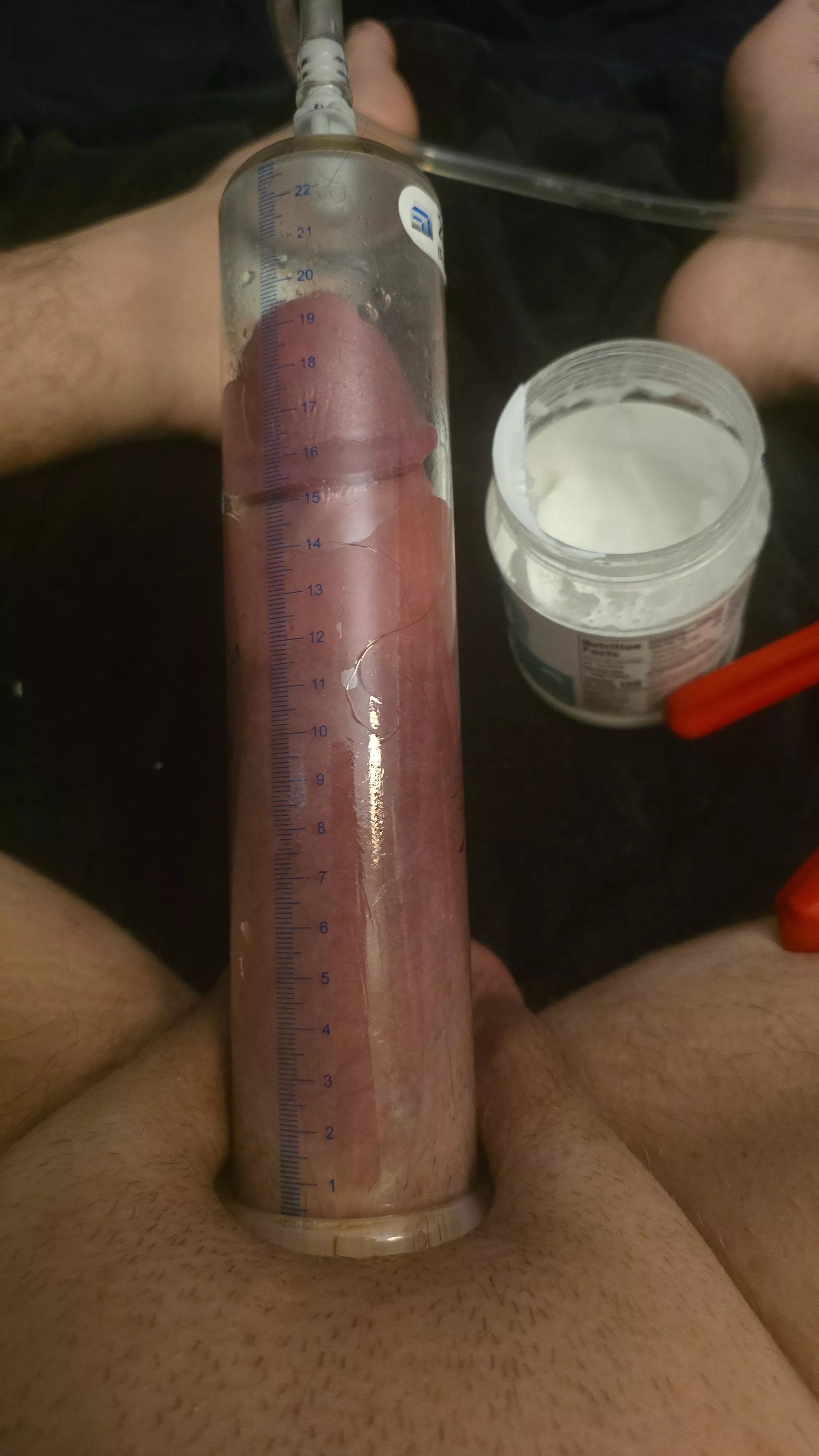 Trying to fill the tube 