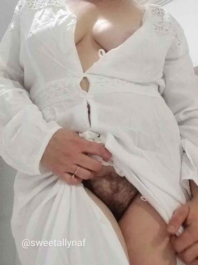 Underneath the dress, nothing 😈😋