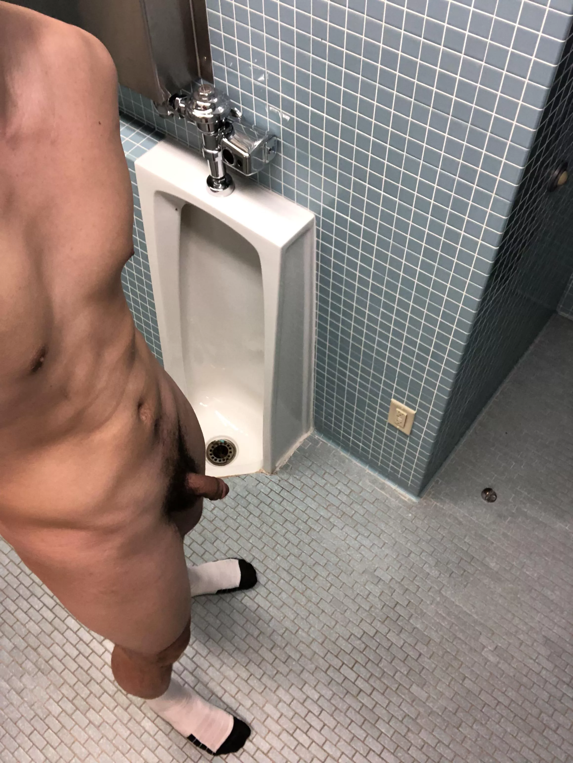 What would you say if you caught me naked in at the urinal 