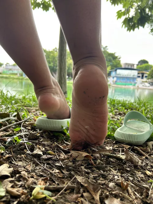 Would anyone like to clean my soles with their tongue?