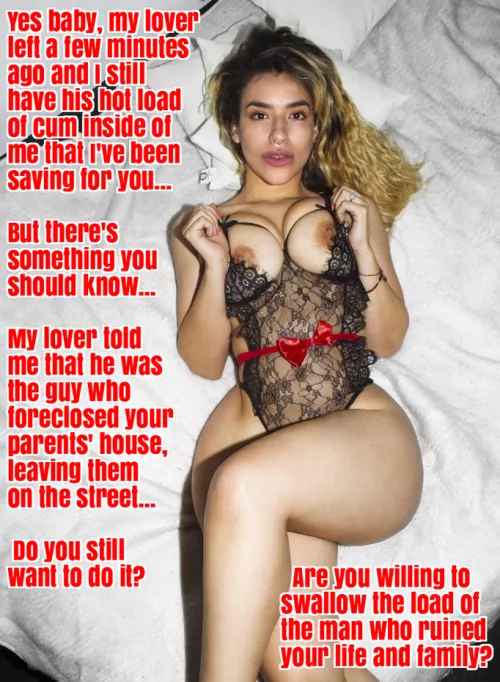 Would it be hotter and more humiliating for you if she knew all along?