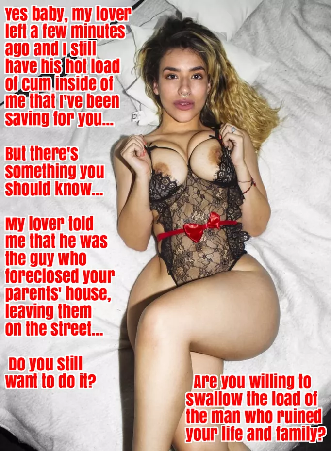 Would it be hotter and more humiliating for you if she knew all along?