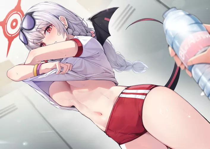 Haruna undressing (DDANGBI)[Blue Archive]