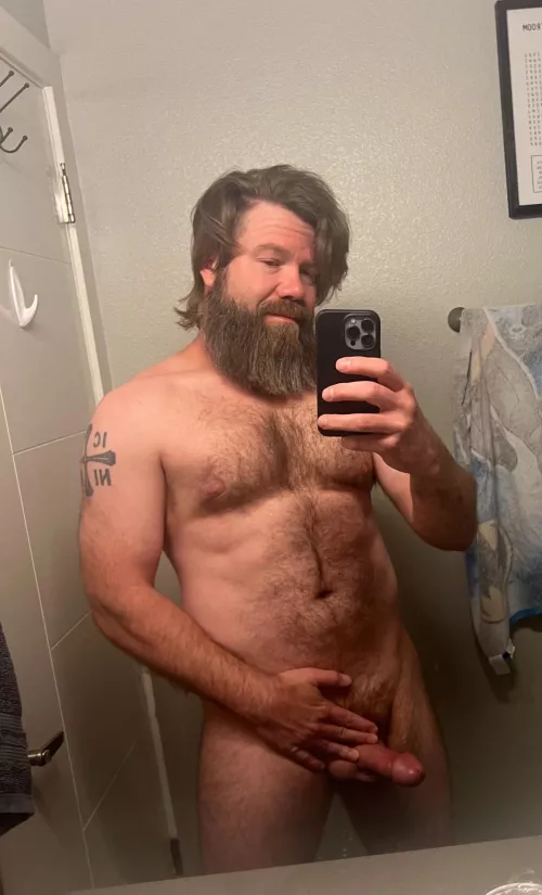 I could bend you over the sink while I get ready