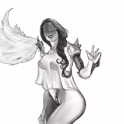 [OC] Cyber Falcon: Blade Armor, by StainlessInferno