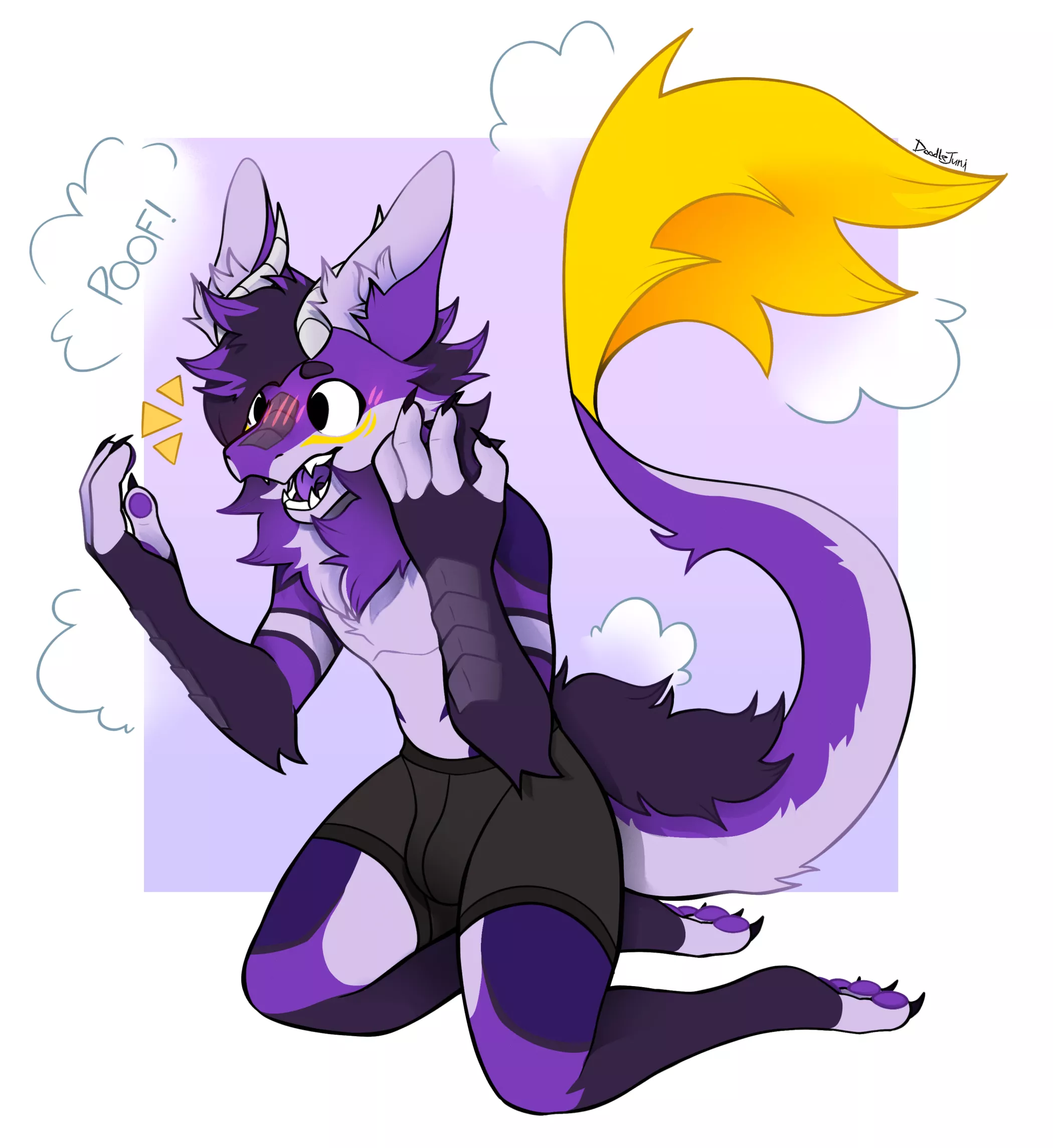 Oh no! Another victim to the floofenning! Commission for DergPasta