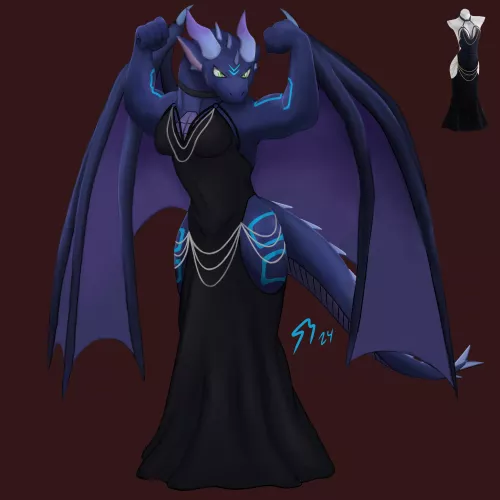 The viral OC dress on my fursona!