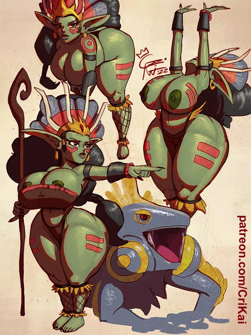 Thicc Goblin Sketches (CriKai, OC)