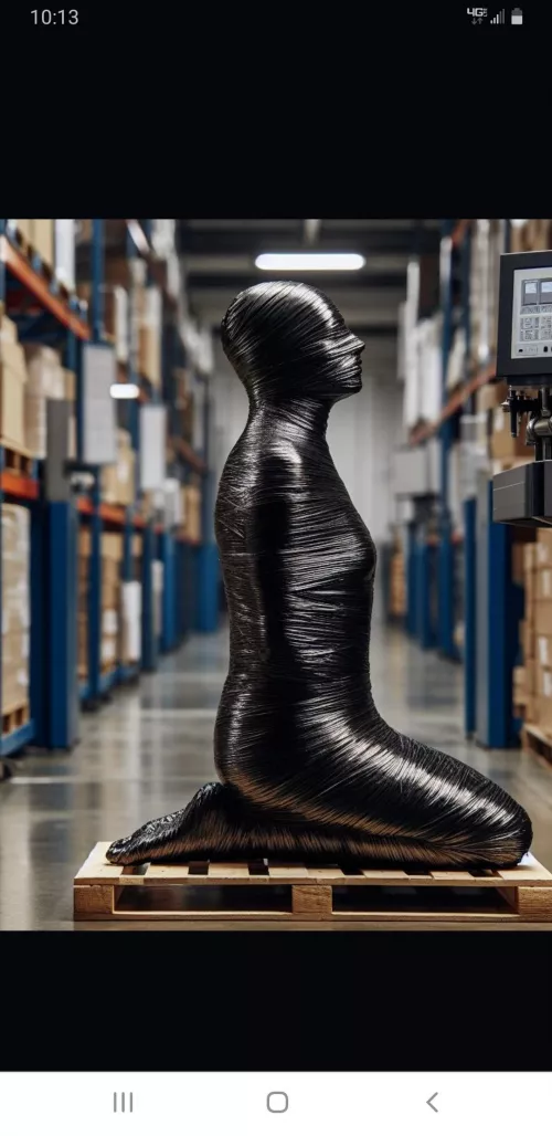 Tricked into warehouse bondage for the weekend. Any parting words for me?