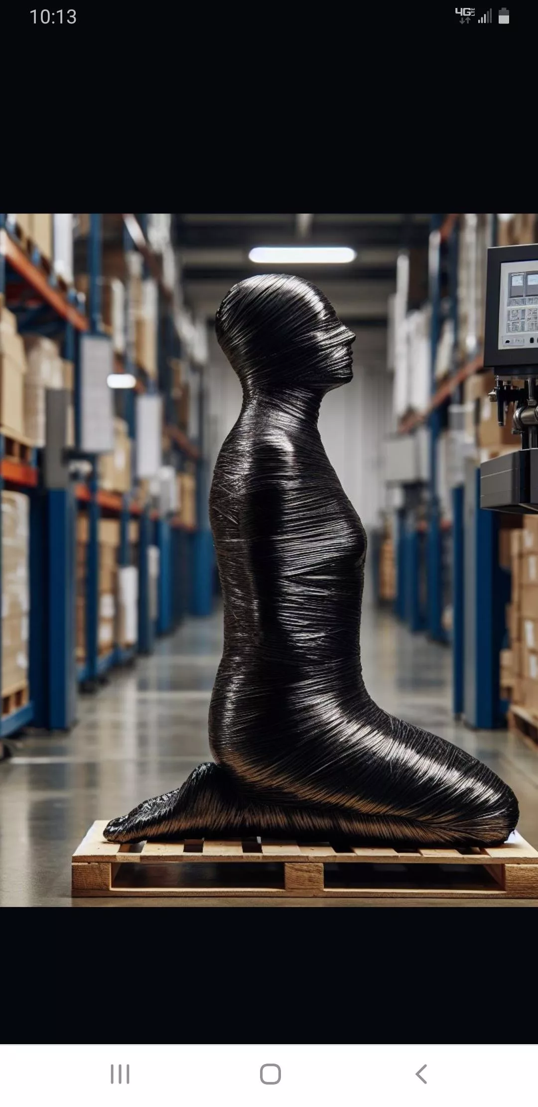 Tricked into warehouse bondage for the weekend. Any parting words for me?