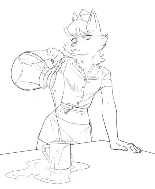 You want more coffee, right? [art by me]
