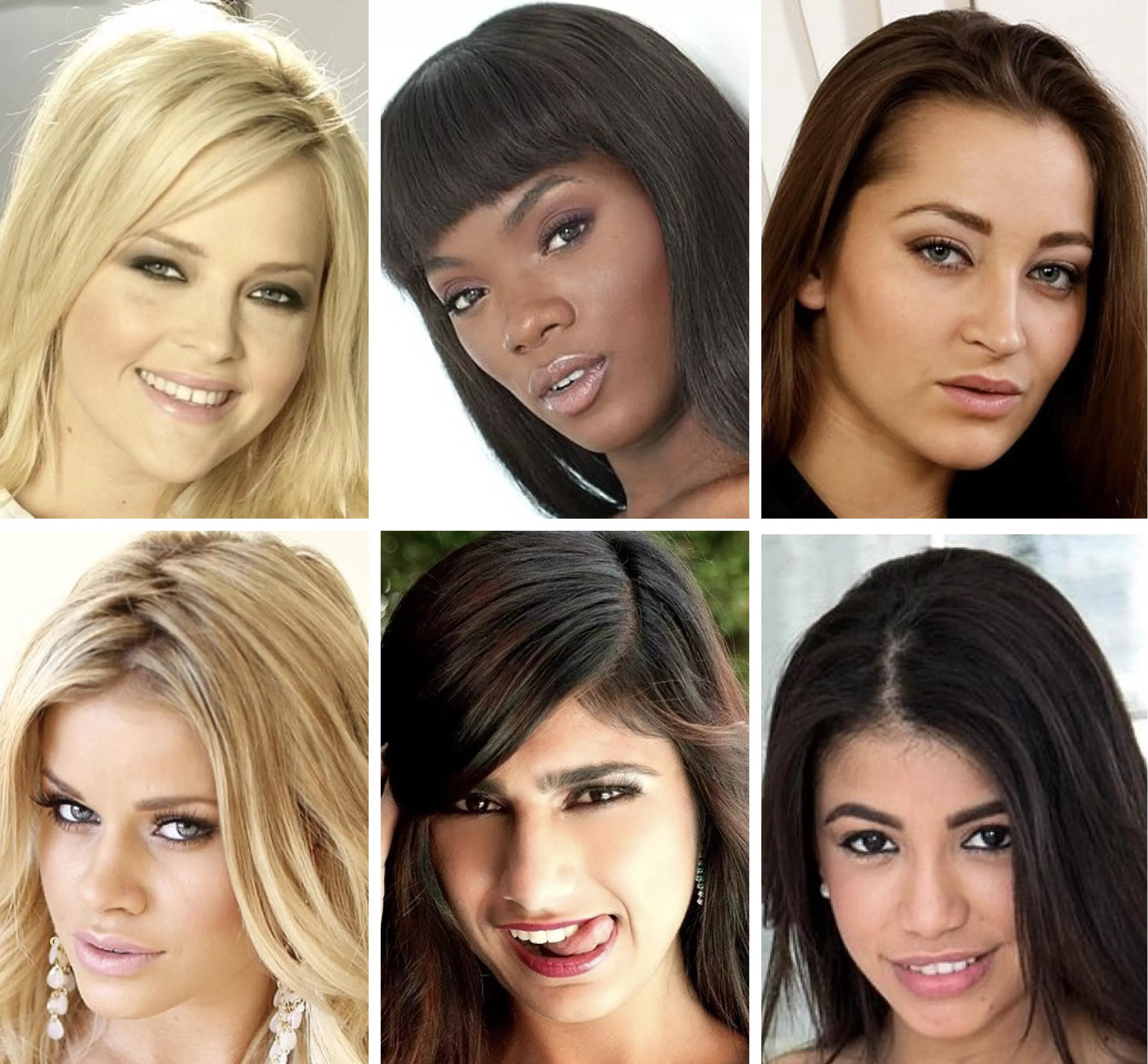 Face Battle (part 8): Alexis Texas vs Ana Foxxx vs Dani Daniels vs Jessa Rhodes vs Mia Khalifa vs Veronica Rodriguez 