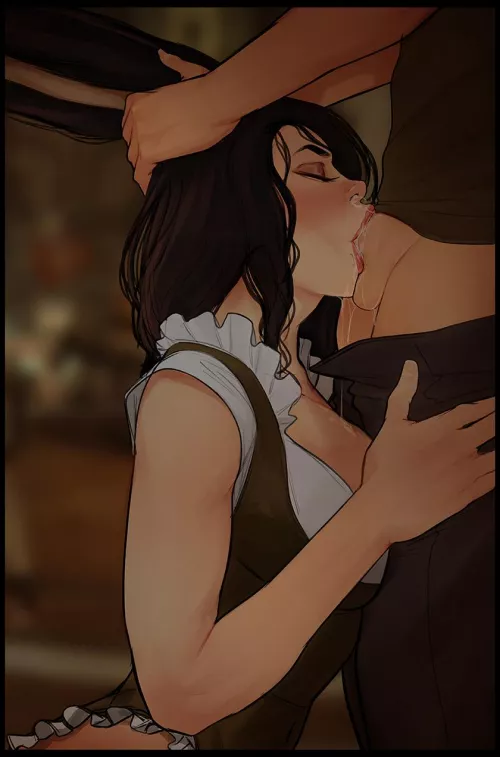 Good Bunny Girl deepthroating her Master (cherry-gig)